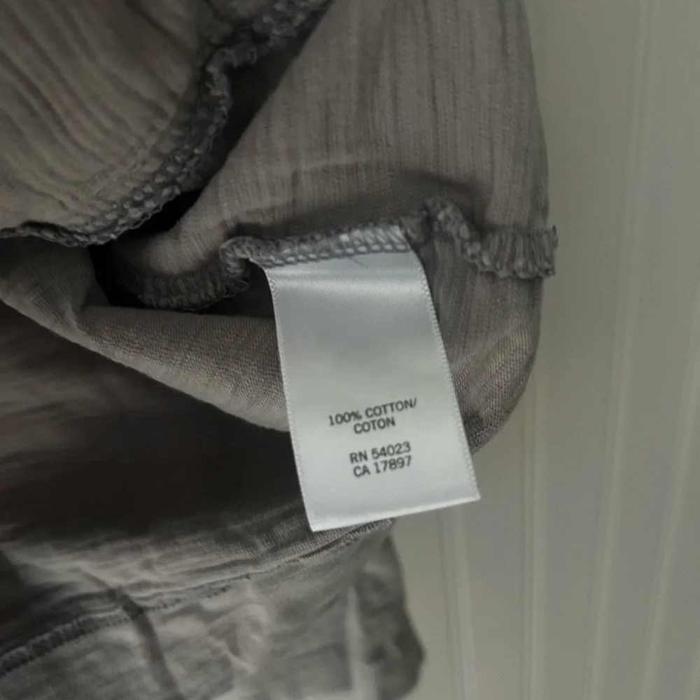 Y2K Banana Republic Men's Medium Zip Up Light Gray Tan Hooded Jacket